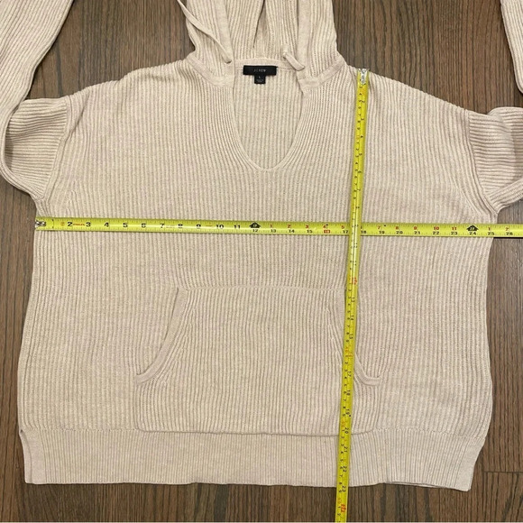 J. Crew Summer 2021 Ribbed Cotton-Cashmere Hoodie - Picture 6 of 8